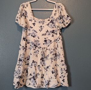 Maurices blue floral babydoll dress